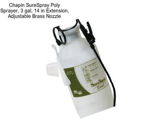 Chapin SureSpray Poly Sprayer, 3 gal, 14 in Extension, Adjustable Brass Nozzle