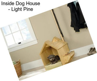 Inside Dog House - Light Pine