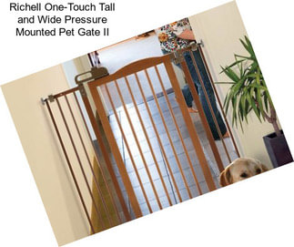 Richell One-Touch Tall and Wide Pressure Mounted Pet Gate II