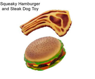 Squeaky Hamburger and Steak Dog Toy