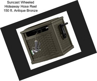 Suncast Wheeled Hideaway Hose Reel 150 ft. Antique Bronze