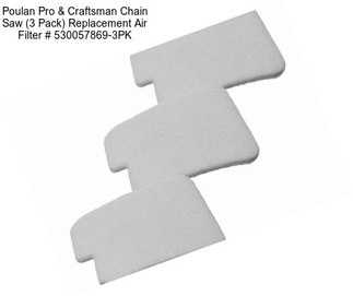 Poulan Pro & Craftsman Chain Saw (3 Pack) Replacement Air Filter # 530057869-3PK