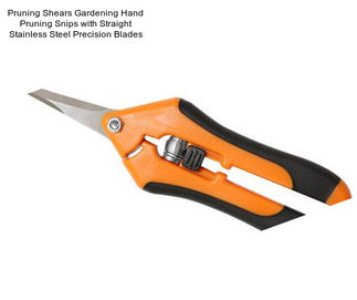 Pruning Shears Gardening Hand Pruning Snips with Straight Stainless Steel Precision Blades
