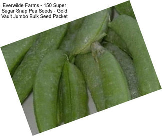 Everwilde Farms - 150 Super Sugar Snap Pea Seeds - Gold Vault Jumbo Bulk Seed Packet