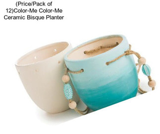 (Price/Pack of 12)Color-Me Color-Me Ceramic Bisque Planter