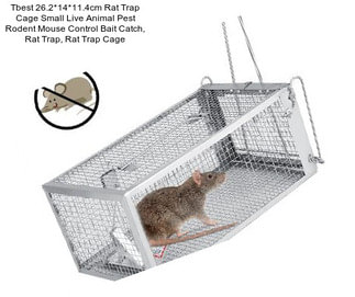 Tbest 26.2*14*11.4cm Rat Trap Cage Small Live Animal Pest Rodent Mouse Control Bait Catch, Rat Trap, Rat Trap Cage