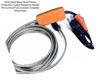 Heat Tape Easy Heat Freeze Protection Cable Waterline Heater Pre-cut to 8  Foot includes Installed Plug Head 