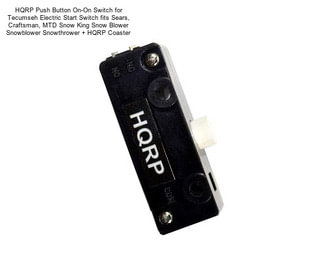 HQRP Push Button On-On Switch for Tecumseh Electric Start Switch fits Sears, Craftsman, MTD Snow King Snow Blower Snowblower Snowthrower + HQRP Coaster