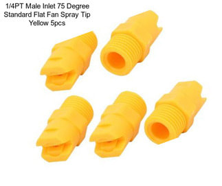 1/4PT Male Inlet 75 Degree Standard Flat Fan Spray Tip Yellow 5pcs