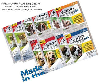 FIPROGUARD PLUS Dog Cat 3 or 6 Month Topical Flea & Tick Treatment - Select Size(23 to 44 lbs)