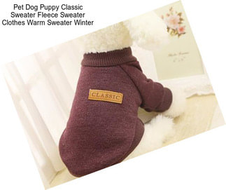 Pet Dog Puppy Classic Sweater Fleece Sweater Clothes Warm Sweater Winter