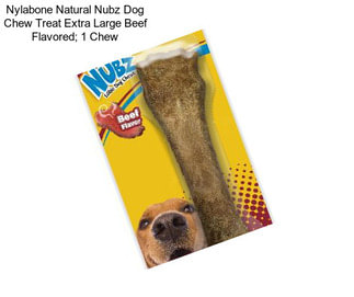 Nylabone Natural Nubz Dog Chew Treat Extra Large Beef Flavored; 1 Chew