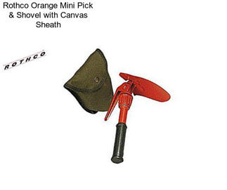 Rothco Orange Mini Pick & Shovel with Canvas Sheath