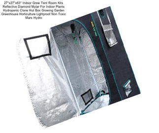 27\'\'x27\'\'x63\'\' Indoor Grow Tent Room Kits Reflective Diamond Mylar For Indoor Plants Hydroponic Clone Hut Box Growing Garden Greenhouse Horticulture Lightproof Non Toxic Mars Hydro