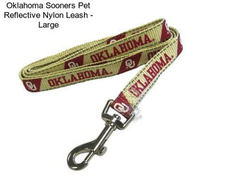 Oklahoma Sooners Pet Reflective Nylon Leash - Large