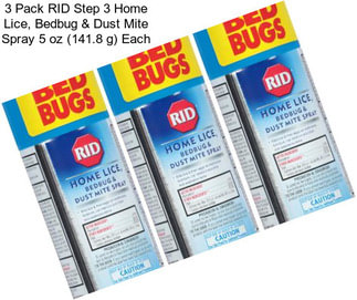 3 Pack RID Step 3 Home Lice, Bedbug & Dust Mite Spray 5 oz (141.8 g) Each