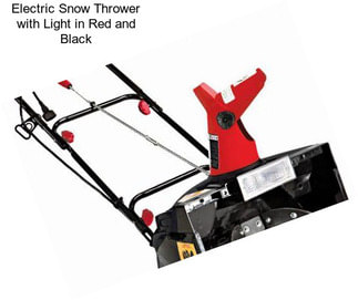 Electric Snow Thrower with Light in Red and Black