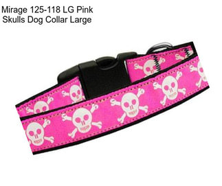 Mirage 125-118 LG Pink Skulls Dog Collar Large