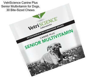 VetriScience Canine Plus Senior Multivitamin for Dogs, 30 Bite-Sized Chews