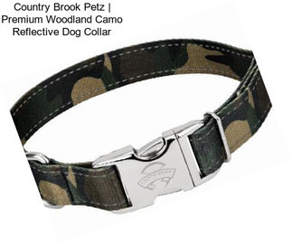 Country Brook Petz | Premium Woodland Camo Reflective Dog Collar