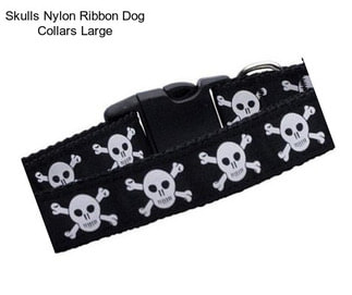 Skulls Nylon Ribbon Dog Collars Large