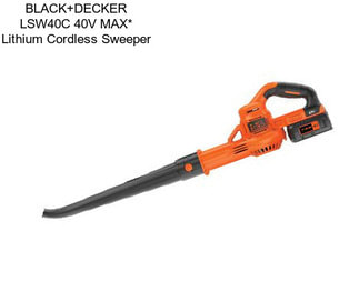 BLACK+DECKER LSW40C 40V MAX* Lithium Cordless Sweeper