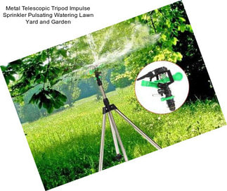 Metal Telescopic Tripod Impulse Sprinkler Pulsating Watering Lawn Yard and Garden