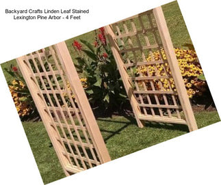 Backyard Crafts Linden Leaf Stained Lexington Pine Arbor - 4 Feet