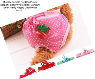 Micelec Female Pet Dog Puppy Diaper Pants Physiological Sanitary Short Panty Nappy Underwear M/L/XL