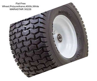 Flat Free Wheel,Polyurethane,400lb,White MARASTAR 30226