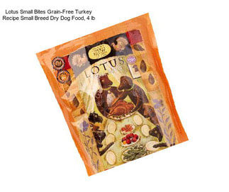 Lotus Small Bites Grain-Free Turkey Recipe Small Breed Dry Dog Food, 4 lb
