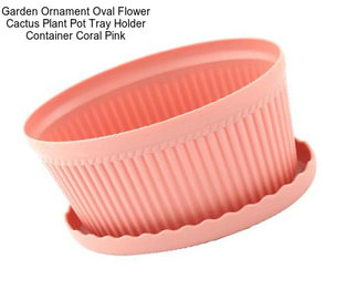 Garden Ornament Oval Flower Cactus Plant Pot Tray Holder Container Coral Pink