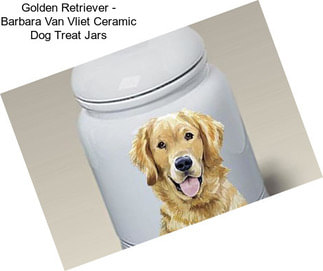 Golden Retriever - Barbara Van Vliet Ceramic Dog Treat Jars