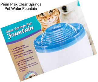 Penn Plax Clear Springs Pet Water Fountain