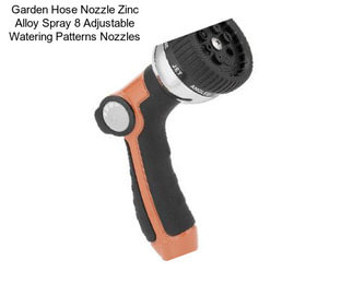Garden Hose Nozzle Zinc Alloy Spray 8 Adjustable Watering Patterns Nozzles