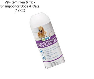 Vet-Kem Flea & Tick Shampoo for Dogs & Cats (12 oz)