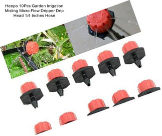 Heepo 10Pcs Garden Irrigation Misting Micro Flow Dripper Drip Head 1/4 Inches Hose