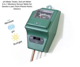 PH Meter Tester, Soil pH Meter 3-in-1 Moisture Sensor Meter for Garden Lawn Farm Plants Herbs (Green)