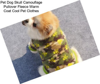 Pet Dog Skull Camouflage Pullover Fleece Warm Coat Cool Pet Clothes