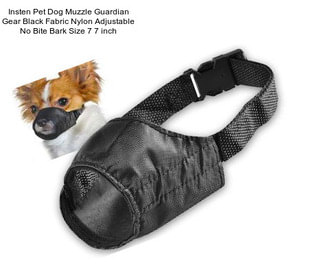 Insten Pet Dog Muzzle Guardian Gear Black Fabric Nylon Adjustable No Bite Bark Size 7\