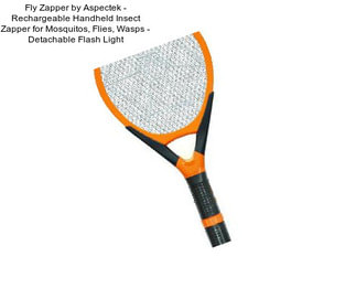 Fly Zapper by Aspectek - Rechargeable Handheld Insect Zapper for Mosquitos, Flies, Wasps - Detachable Flash Light