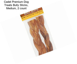 Cadet Premium Dog Treats Bully Sticks, Medium, 2 count