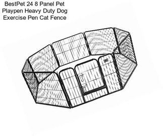 BestPet 24 8 Panel Pet Playpen Heavy Duty Dog Exercise Pen Cat Fence