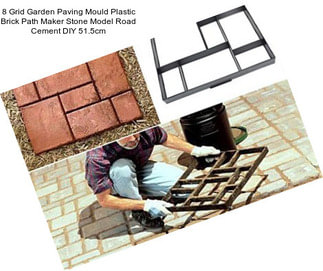 8 Grid Garden Paving Mould Plastic Brick Path Maker Stone Model Road Cement DIY 51.5cm