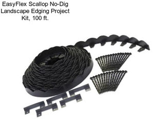 EasyFlex Scallop No-Dig Landscape Edging Project Kit, 100 ft.