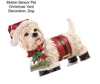 Motion Sensor Pet Christmas Yard Decoration, Dog