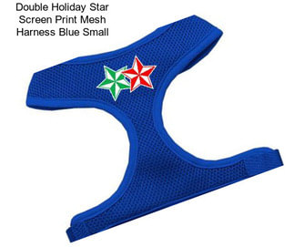 Double Holiday Star Screen Print Mesh Harness Blue Small