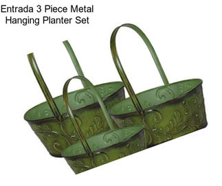 Entrada 3 Piece Metal Hanging Planter Set