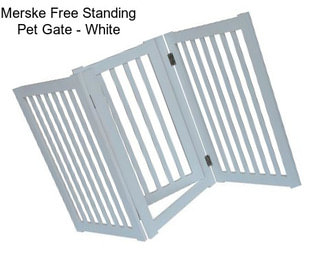 Merske Free Standing Pet Gate - White