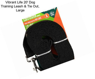 Vibrant Life 20\' Dog Training Leash & Tie Out, Large